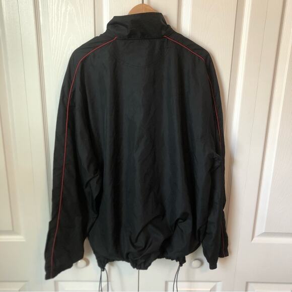 Pony Windbreaker Jacket Mens XXL Black Graphic Activewear Full Zip Y2K Running - Picture 10 of 10